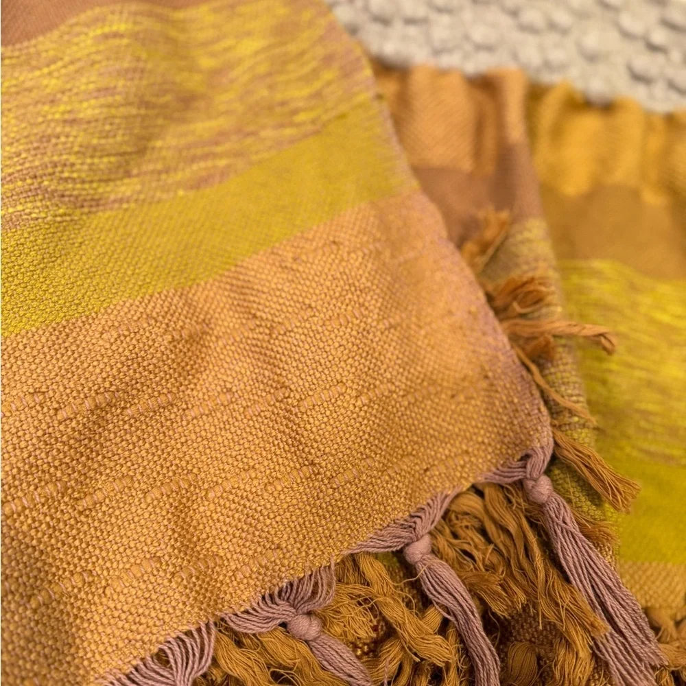 Anthropologie x All Roads Textured Bloomfield Throw Blanket Size 50x60 Inches